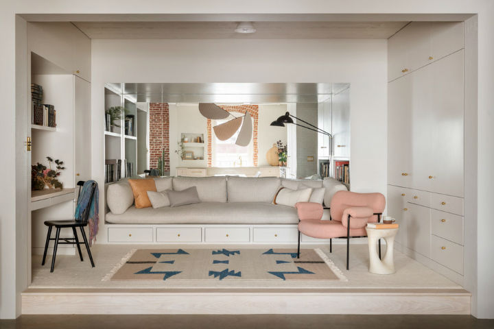 small fresh minimalist color pallete living room pearl loft