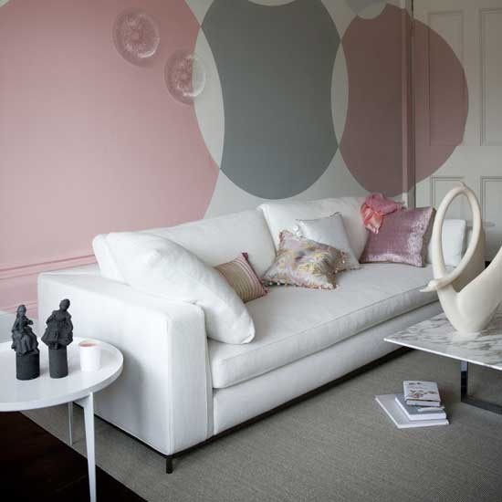 soft pink and light grey room