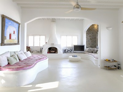 white greek holiday villa in mykonos